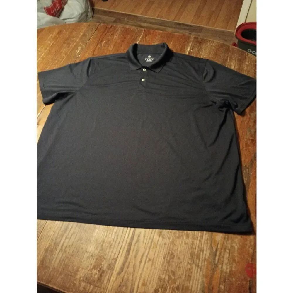 3XL Lands End Blue Short Sleeve Pullover 2 Button Polo Shirt Golf Casual Work